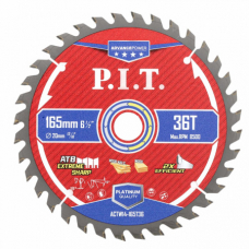 Диск пильный по дереву P.I.T. ADVANCE 165x20x1,4 мм, 36T Carbide, зуб ATB 15° (ACTW14-165T36)